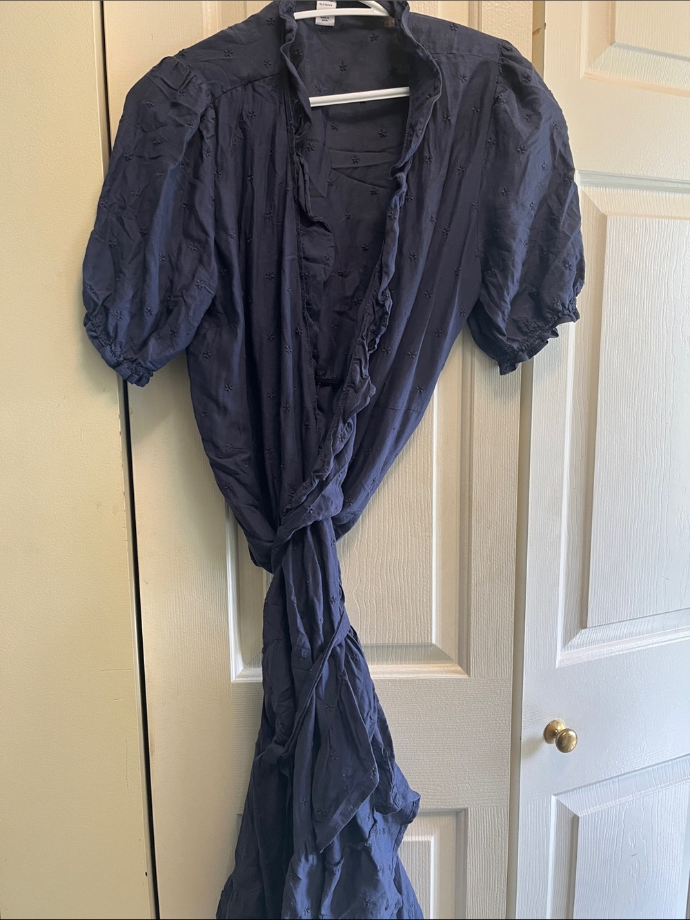 Old Navy Navy Ruffle Tie-Front High-Low Dress